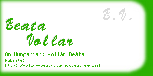 beata vollar business card