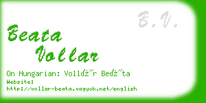 beata vollar business card